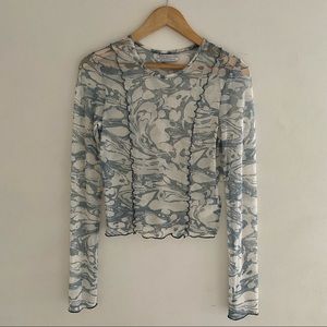 UO marbled mesh layering top